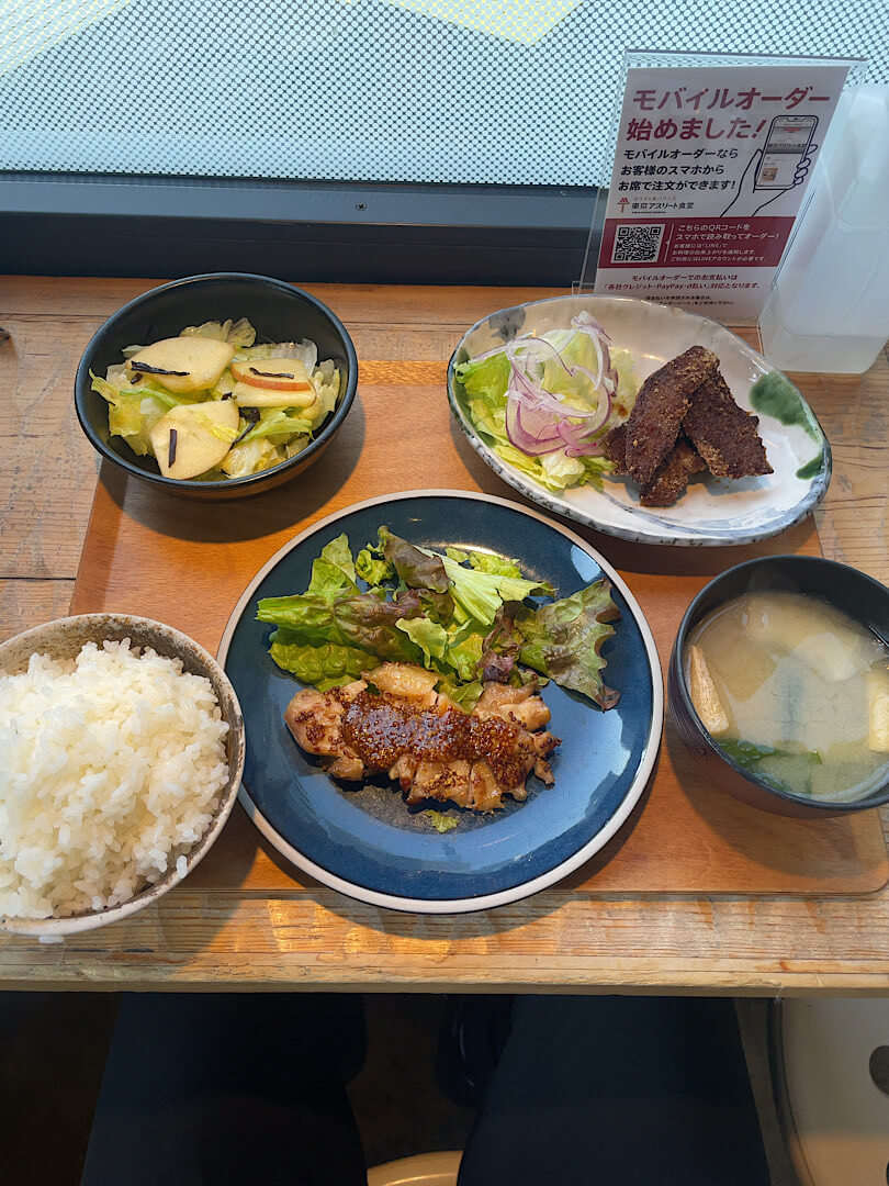 「東京アスリート食堂」の注文した定食