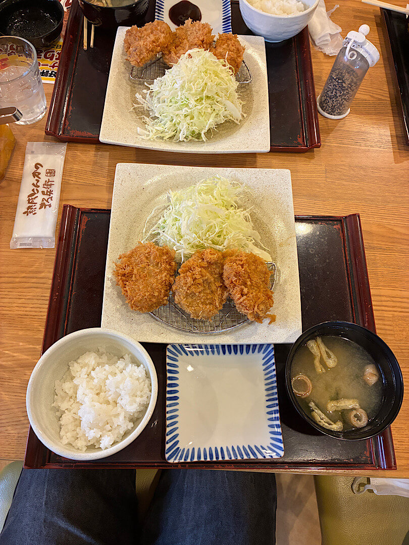 注文した、「熟成とんかつ 兵衛」のヒレカツ定食